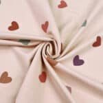 French Terry Sommersweat Mit Herzen Helles Lachsrosa 3