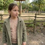 Rippenjersey Mini Blush Flowers Helles Beige Ki