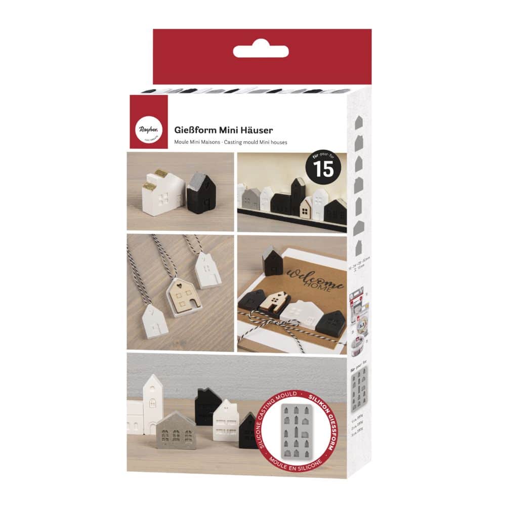 Silikon Giessform 15 Formen Mini Haeuser Silikon Giessform 15 Formen Mini Haeuser
