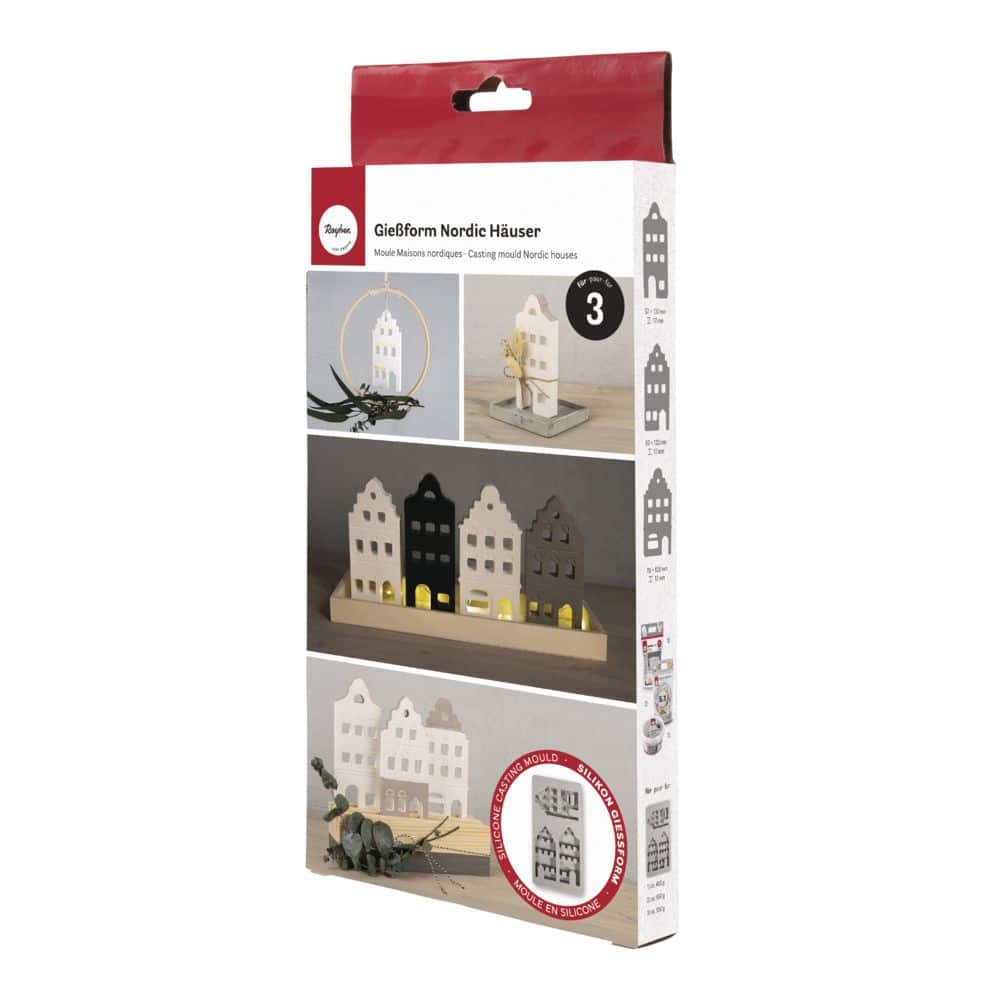 Silikon Giessform 3 Formen Nordic Haeuser Silikon Giessform 3 Formen Nordic Haeuser