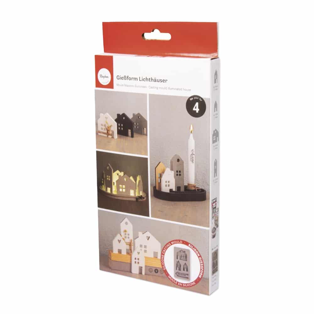 Silikon Giessform 4 Formen Lichthaeuser 2 Silikon Giessform 4 Formen Lichthaeuser 2