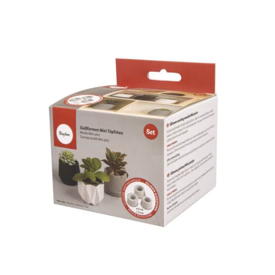 Silikon Giessform Set 3 Formen Mini Toepfchen