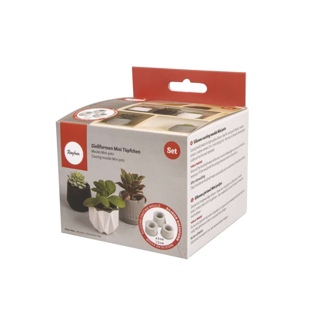 Silikon Giessform Set 3 Formen Mini Toepfchen Silikon Giessform Set 3 Formen Mini Toepfchen