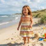 Single Jersey Orange Painted Stripes Kif