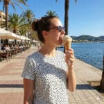 Single Jersey Schwarze Tupfen Ki