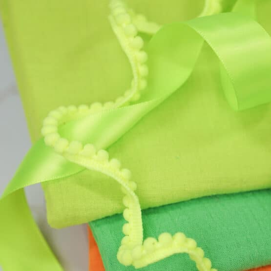 DIY Stoffmix - Satinband - Pomponborte