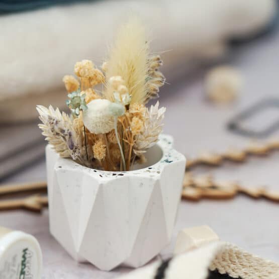 DIY Stoffmix - Silikonform Töpfchen Mini - Glimmer Flakes