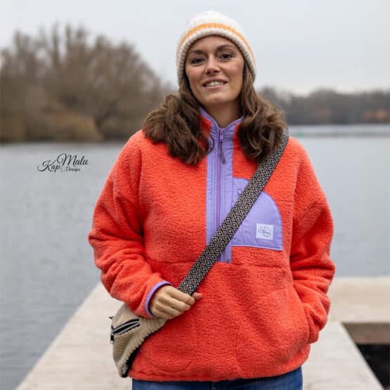 DIY Stoffe Inspiration - Bouclé - Reißverschluss - Label