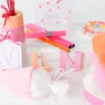 Diy Stoffe Inspiration 593g Schultuete Streifen Orange Pink Silikonform Bastelvorlage