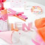 Diy Stoffe Inspiration 593j Schultuete Streifen Orange Pink Silikonform Bastelvorlage