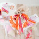 Diy Stoffe Inspiration 593p Schultuete Streifen Orange Pink