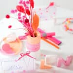Diy Stoffe Inspiration 593t Schultuete Streifen Orange Pink Silikonform Bastelvorlage