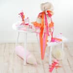 Diy Stoffe Inspiration 593w Schultuete Streifen Orange Pink Silikonform Bastelvorlage Kissen Stift