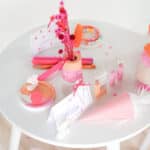 Diy Stoffe Inspiration 594h Schultuete Streifen Orange Pink Silikonform Bastelvorlage