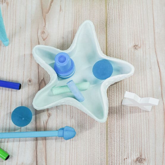 DIY Stoffe Inspiration - Schultüte - Seesterne - Aqua Blau - Silikonform