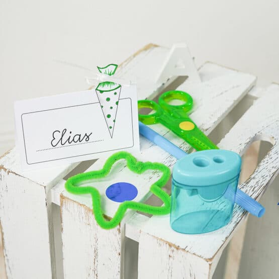 DIY Stoffe Inspiration - Schultüte - Seesterne - Aqua Blau - Bastelvorlagen