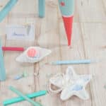 Diy Stoffe Inspiration 595e Schultuete Seesterne Mint Koralle Bastelvorlagen Silikonform Muscheln