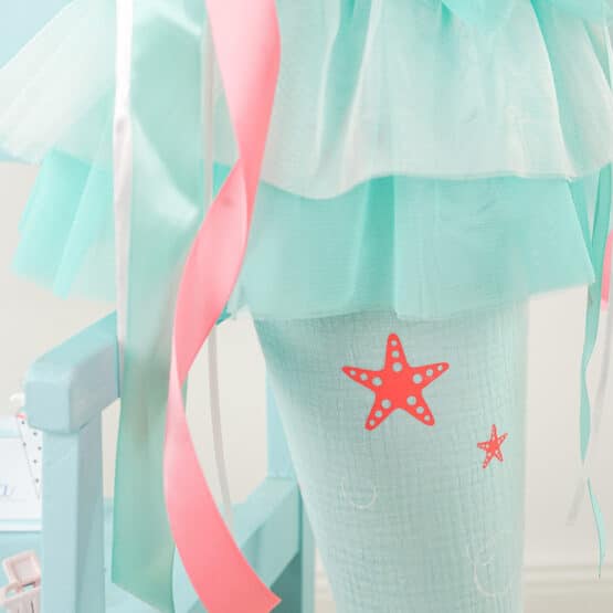 DIY Stoffe Inspiration - Schultüte - Seesterne - Mint Koralle - Bastelvorlagen - Plottermotiv