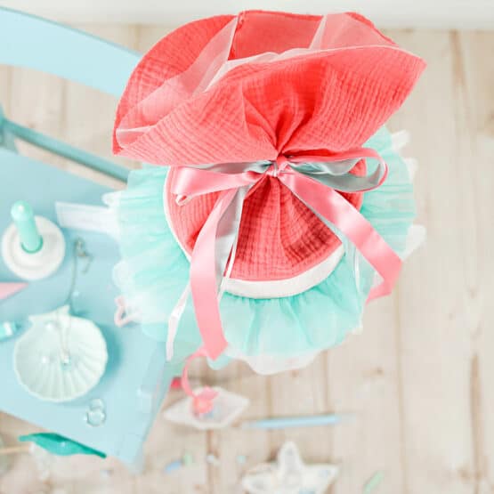 DIY Stoffe Inspiration - Schultüte Seesterne - Mint Koralle