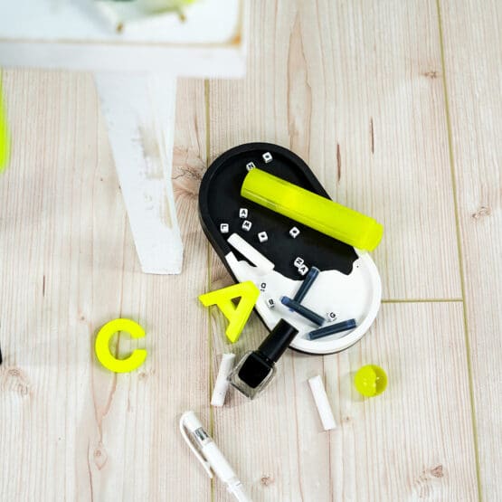 Diy Stoffe Inspiration 596c Schultuete Black White Silikonform Buchstaben Schale