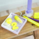 Diy Stoffe Inspiration 597c Schultuete Streifen Lavendel Gelb Silikonform Buchstaben Untersetzer