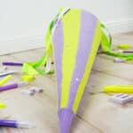 Diy Stoffe Inspiration 597f Schultuete Streifen Lavendel Gelb Silikonform Buchstaben