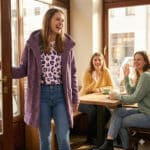 French Terry Leodots Lavendel Rosa Mantel Mila Kik