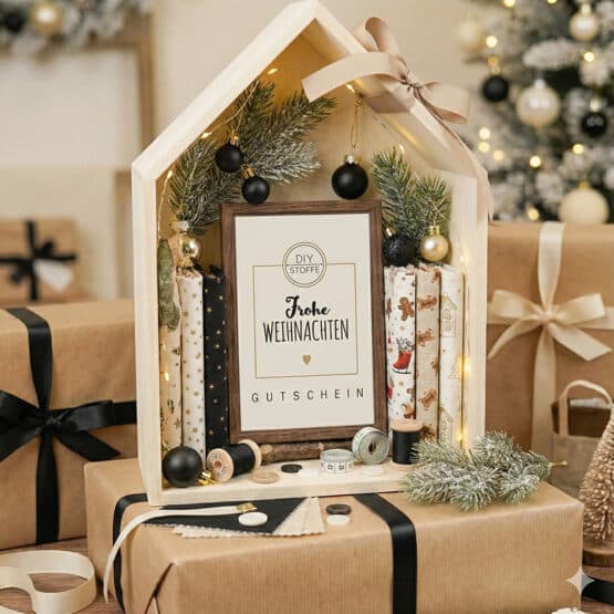 Holzbox Haus Gutschein Weihnachten Kik