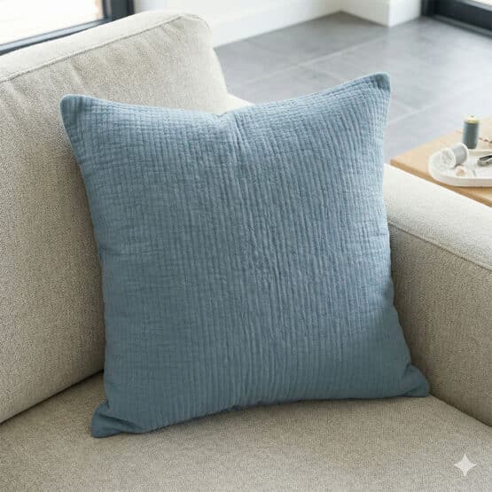 Kissen Stepp Musselin Dusk Blue Kik