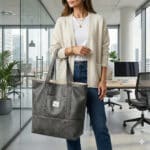 Kunstleder Shiny Suede Look Dark Grey Strukturiert Kii