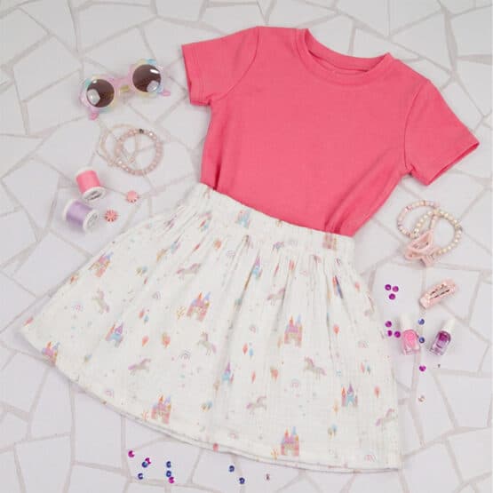 Rock Ribby Musselin Einhoerner Kik