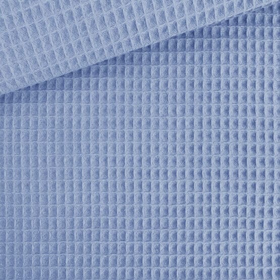 Waffelpique Helles Rauchblau