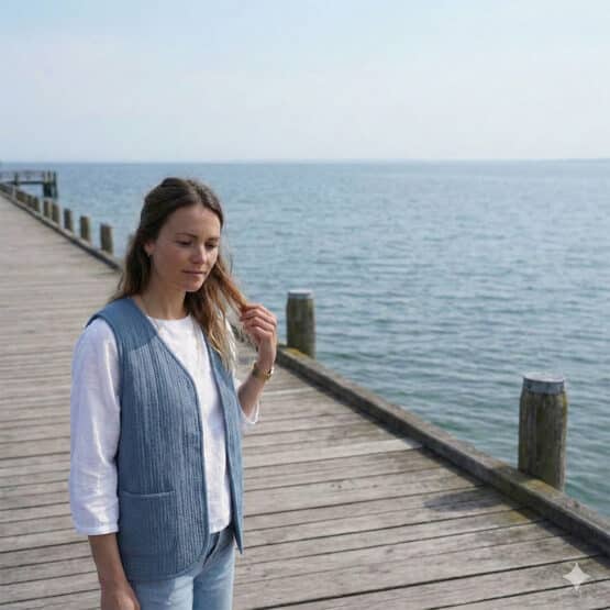 Weste Stepp Musselin Dusk Blue 2 Kik