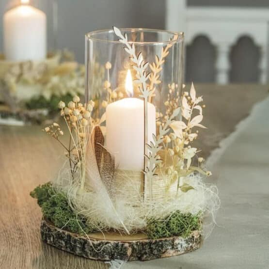 Holzstecker Lavendel – 3 Stück – Natur