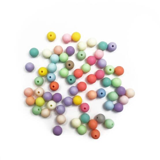 Kunststoffperlen Matt 8 Mm Farbig Rund