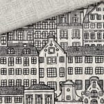 Leichter Canvas in Leinenoptik – Townhouse – Dunkles Natur Melange