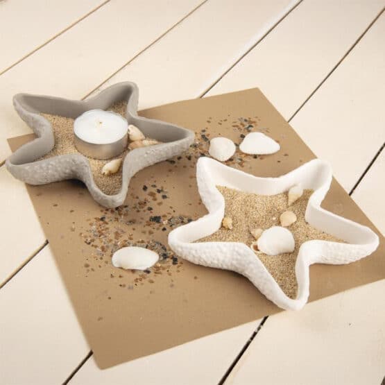Silikon Giessformen Set Seestern Muscheln Dekoschalen 1