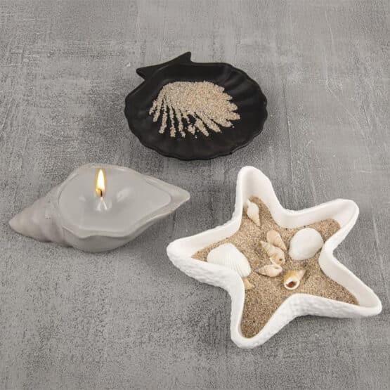 Silikon Gießformen Set – Seestern & Muscheln – Dekoschalen