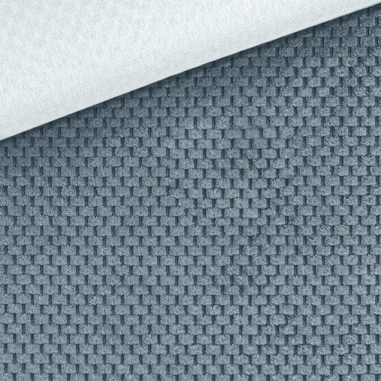 Velvet Dekostoff Strukturiert Stahlgrau