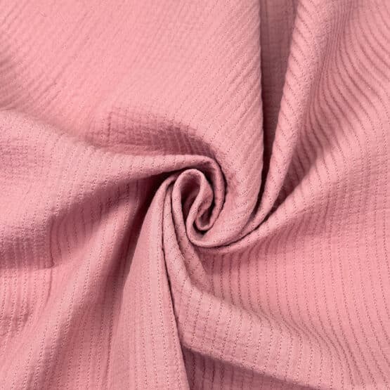 Vintage Musselin gesteppte Streifen – Dusty Rose