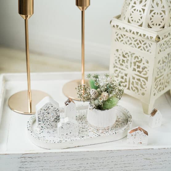 Diy Stoffe Inspiration 597n Giessen Glimmer Flakes Haeuser Untersetzer Toepfchen