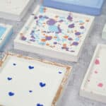 Diy Stoffe Inspiration 598w Giessen Untersetzer Quadratisch Spiegelfolie Folienkleber Flakes Farbpigmente