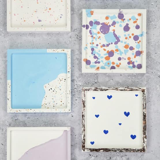 Diy Stoffe Inspiration 598y Giessen Untersetzer Quadratisch Spiegelfolie Folienkleber Flakes Farbpigmente