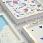 Diy Stoffe Inspiration 599a Giessen Untersetzer Quadratisch Spiegelfolie Folienkleber Flakes Farbpigmente