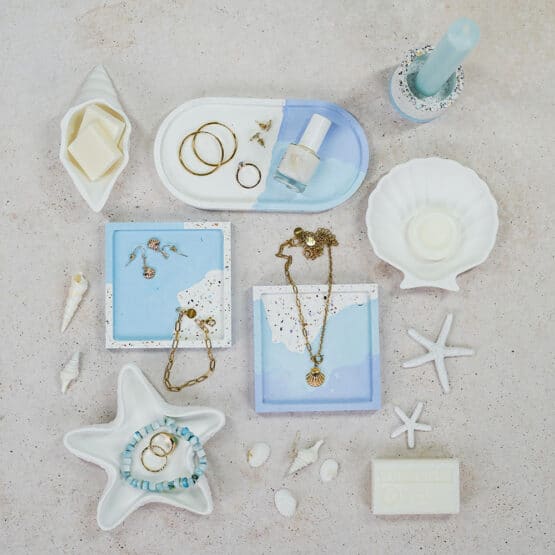 Diy Stoffe Inspiration 599x Giessen Untersetzer Quadratisch Oval Kerzenhalter Muscheln Farbpigmente