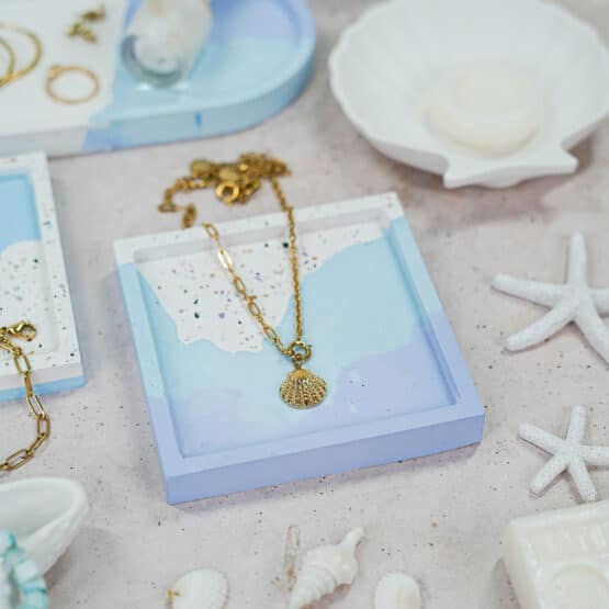 Diy Stoffe Inspiration 600a Giessen Untersetzer Quadratisch Muscheln Farbpigmente