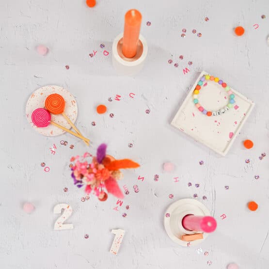 Diy Stoffe Inspiration 603l Giessen Paket Kerze Vase Buchstaben Quadrat Untersetzer Pink Orange Pigment Filz