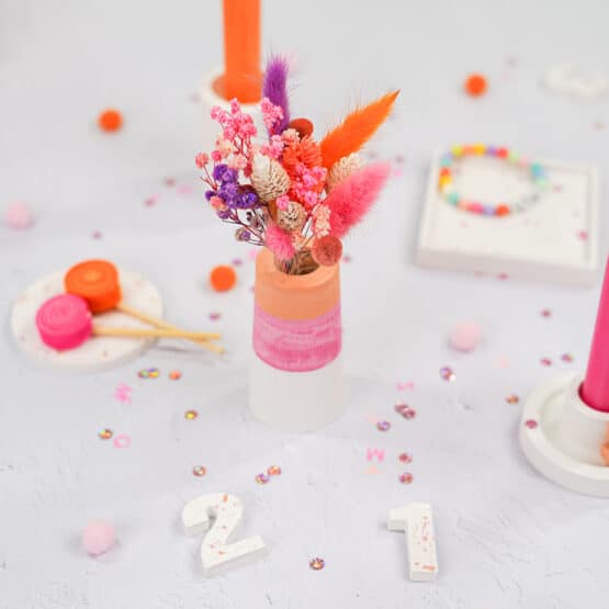 Diy Stoffe Inspiration 603m Giessen Paket Kerze Vase Buchstaben Quadrat Untersetzer Pink Orange Pigment Filz