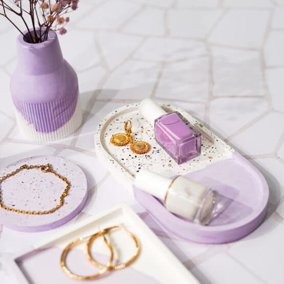 DIY Stoffe Inspiration - Gießen - Paket - Kerze - Vase - Herz - Untersetzer - Quadrat - Oval - Pigment - Glimmer Flakes - Lavendel