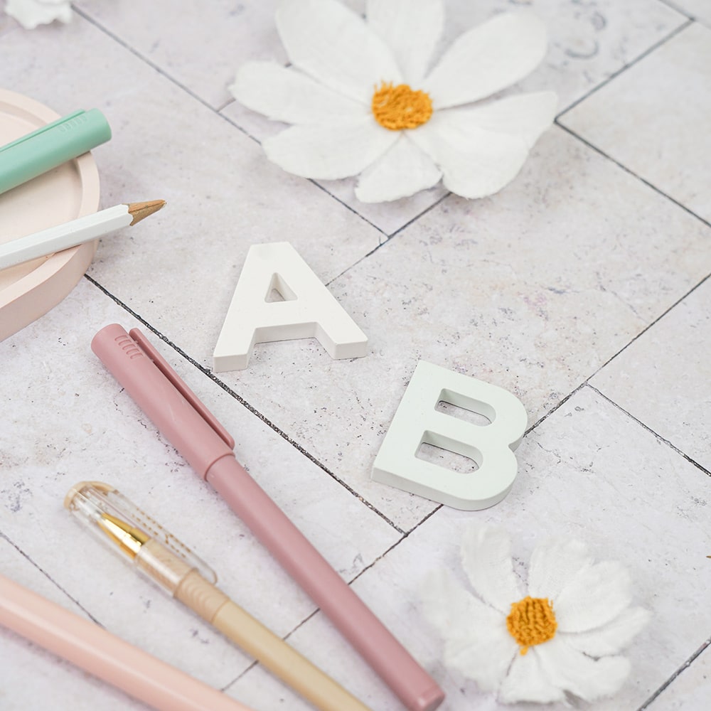 Diy Stoffe Inspiration 604h Giessen Paket Daisies Buchstaben Pigment Pinie Fuchsia Gelb